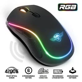 Spirit of Gamer PRO-M9 Ratón Gaming Inalámbrico Negro